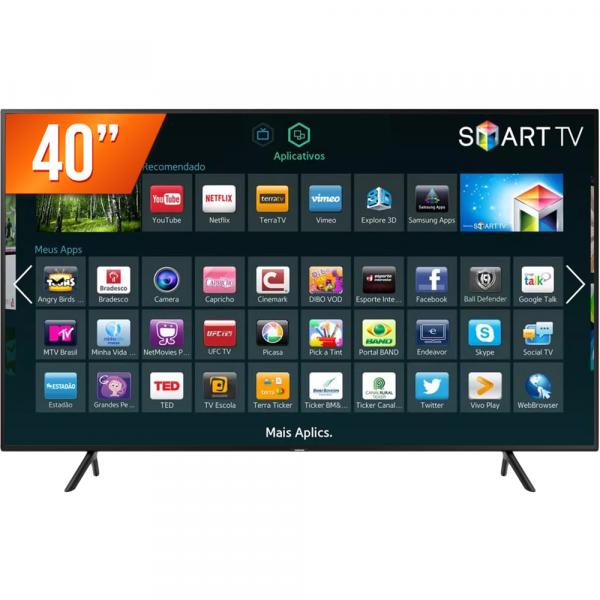Smart TV LED 40'' Ultra HD 4K Samsung NU7100 HDMI USB Wi-Fi Integrado Conversor Digital