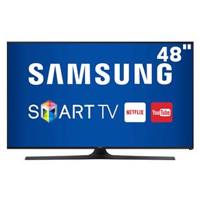 Smart TV LED 48" Full HD Samsung 48J5300 com Connect Share Movie, Screen Mirroring, Wi-Fi, Entradas HDMI e USB