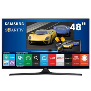 Smart TV LED 48" Full HD Samsung 48J6300 com Connect Share Movie, Screen Mirroring, Wi-Fi, Entradas HDMI e USB