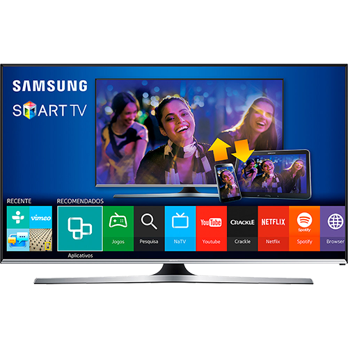 Tudo sobre 'Smart TV LED 48" Samsung 48J5500 Full HD com Conversor Digital 3 HDMI 2 USB Wi-Fi 120Hz CMR'