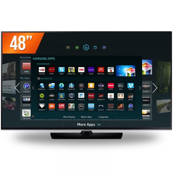 Smart TV LED 48" Samsung Full HD 3 HDMI 2 USB Wi-Fi Integrado Conversor Digital UN48H5500AGXZD - Samsung
