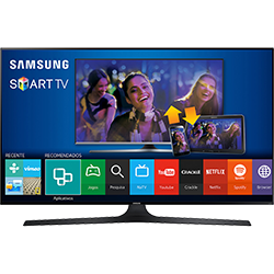 Smart TV LED 48" Samsung UN48J6300AGXZD Full HD com Conversor Digital 4HDMI 3 USB Wi-Fi 240 Hz