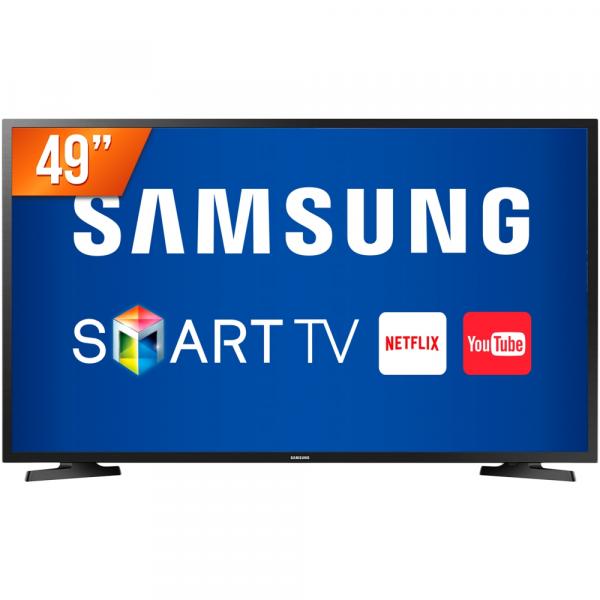 Smart TV LED 49" Full HD Samsung J5290 HDMI USB Wi-Fi Integrado Conversor Digital