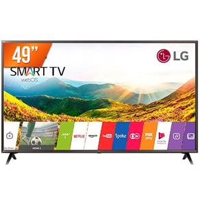 Smart TV LED 49" LG 49UJ6525 4K Ultra HD HDR com Wi-Fi 2 USB 4 HDMI DTV IPS e 120Hz