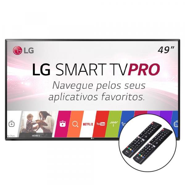 Smart TV LED 49" LG Full HD Conversor Digital 2 Controles com Suporte Parede 49LJ551C