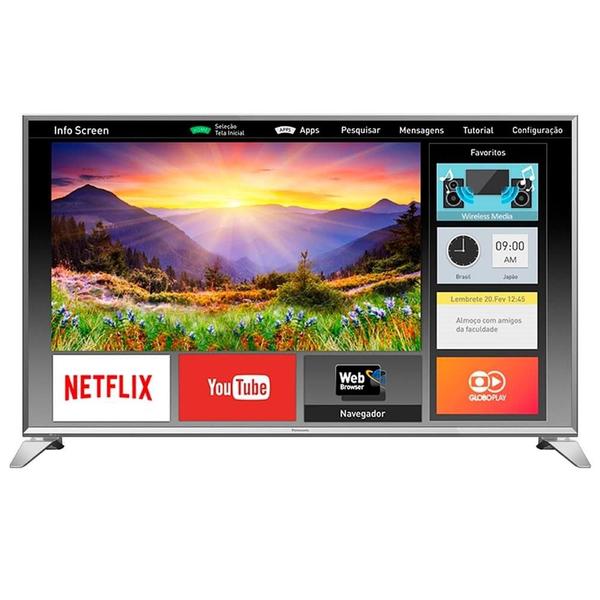 Smart TV LED 49" Panasonic TC-49ES630B Full HD com Wi-Fi 2 USB 3 HDMI My Home Screen Swipe e Share e Ultra Vivid