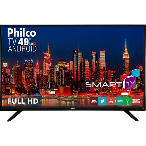 Tudo sobre 'Smart TV LED 49" Philco PH49F30DSGWA Full HD com Conversor Digital 2 HDMI 2 USB Wi-Fi'