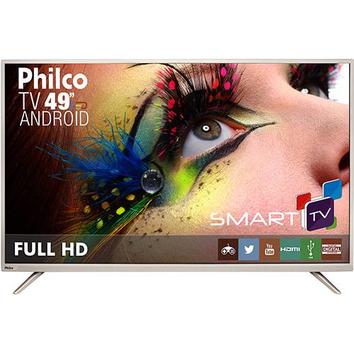 Tudo sobre 'Smart TV LED 49" Philco PH49F30DSGWAC Full HD com Conversor Digital 2 HDMI 2 USB Wi-Fi Android'