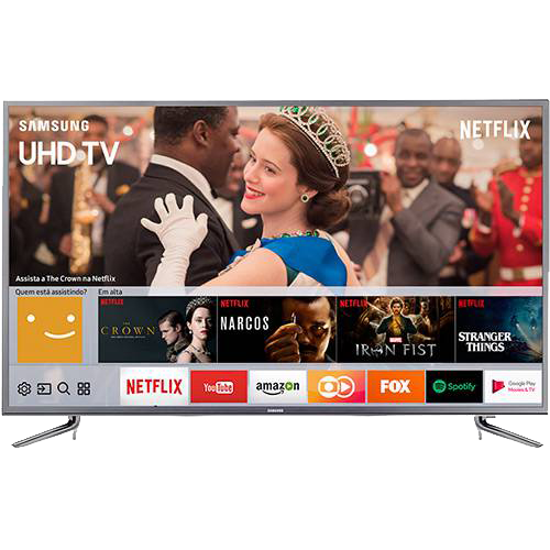 Smart TV LED 49" Samsung 49MU6120 Ultra HD 4k com Conversor Digital 3 HDMI 2 USB Wi-Fi HDR Premium Smart Tizen