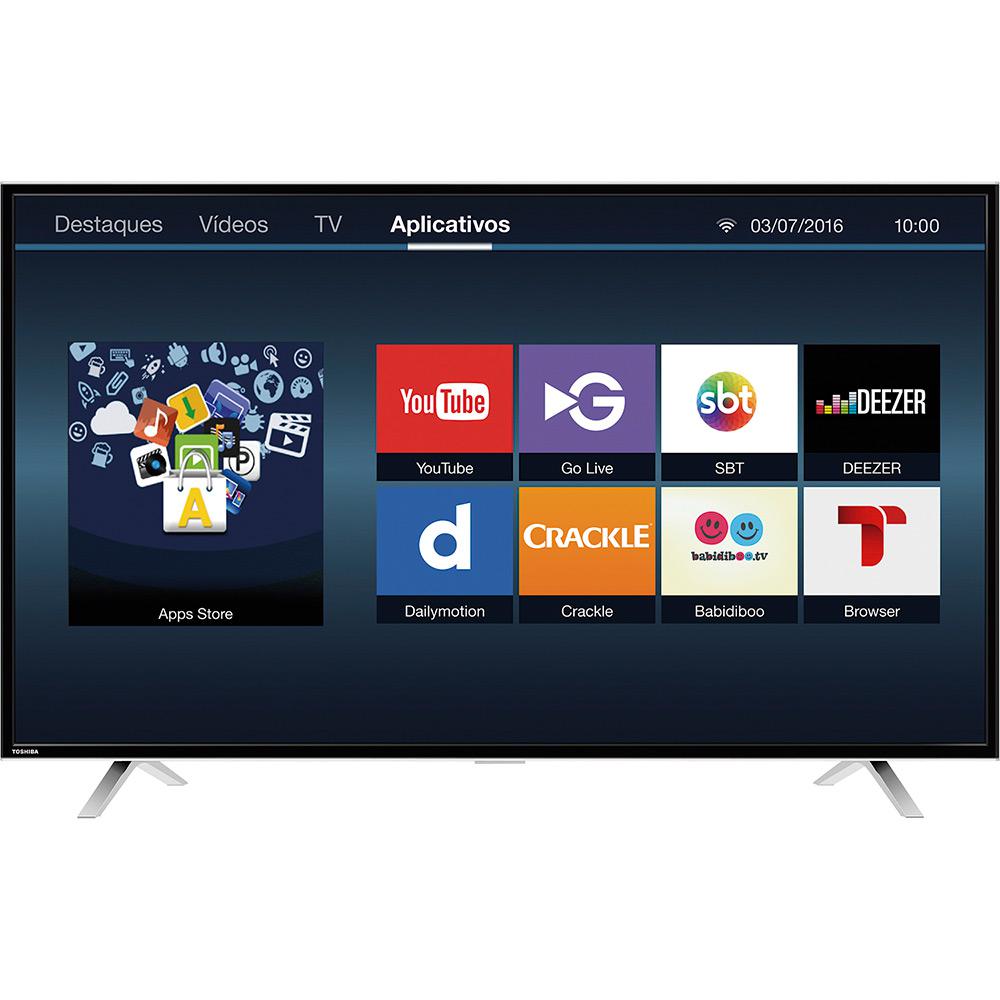 Smart TV LED 49" Toshiba 49L2600 Full HD com Conversor Digital Wi-Fi 3 HDMI 2 USB 60Hz