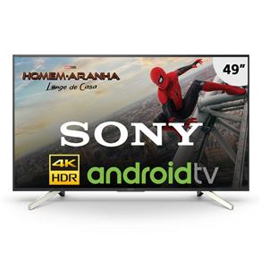 Smart TV LED 49" UHD 4K Sony BRAVIA KD-49X755F com Android, HDR, X-Reality Pro, Motionflow XR 240, X-Protection PRO, Wi-Fi, HDMI e USB