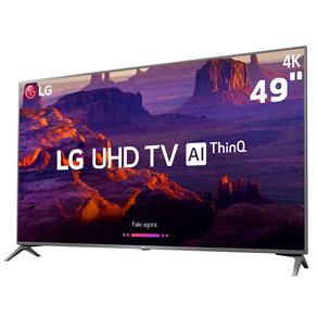 Smart TV LED 49" Ultra HD 4K LG 49UK6310PSE com IPS, Inteligência Artificial ThinQ AI, WI-FI, Processador Quad Core, HDR 10 Pro, HDMI e USB