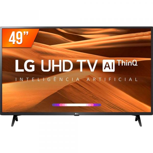 Smart TV LED 49'' Ultra HD 4K LG 49UM 731 3 HDMI 2 USB Wi-fi Conversor Digital