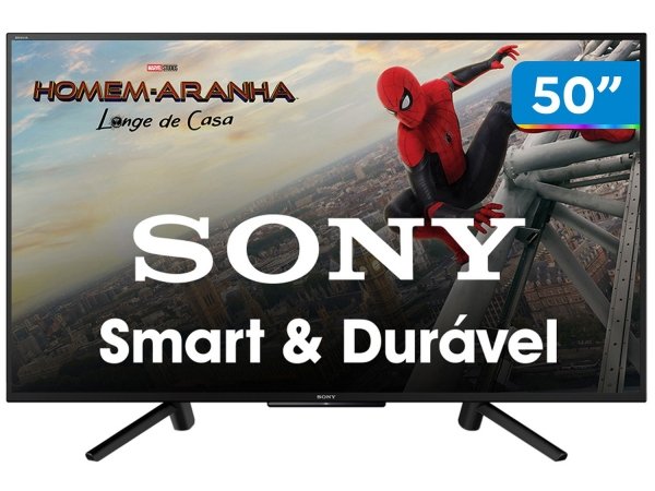 Smart TV LED 50”, KDL-50W665F, Full HD, Wi-Fi, HDR, HDMI, USB - Sony