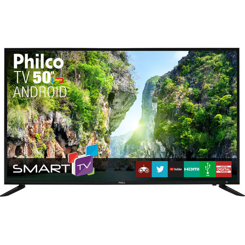 Smart TV LED 50" Philco PTV50D60SA FULL HD Conversor Digital Integrado 2 HDMI 2 USB Wi-Fi