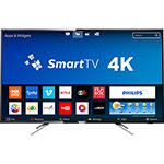 Smart TV LED 50" Philips 50PUG6102/78 UHD 4K com Conversor Digital 4 HDMI 2 USB Wi-fi 60hz - Preta