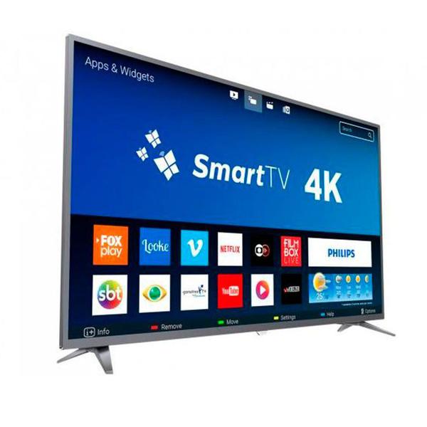 Smart TV LED 50 Polegadas Philips 50PUG6513 4K Netflix 2 USB 3 HDMI