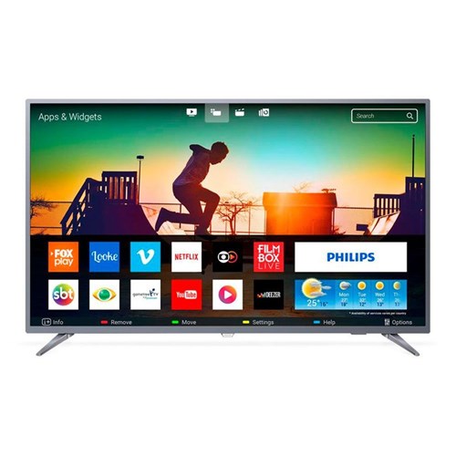 Smart Tv Led 50 Polegadas Philips 50Pug6513 4K Usb 3 Hdmi Netflix