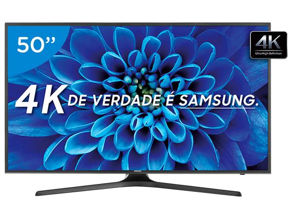 Smart TV LED 50” Samsung 4K/Ultra HD 50KU6000 - Conversor Digital Wi-Fi 3 HDMI 2 USB