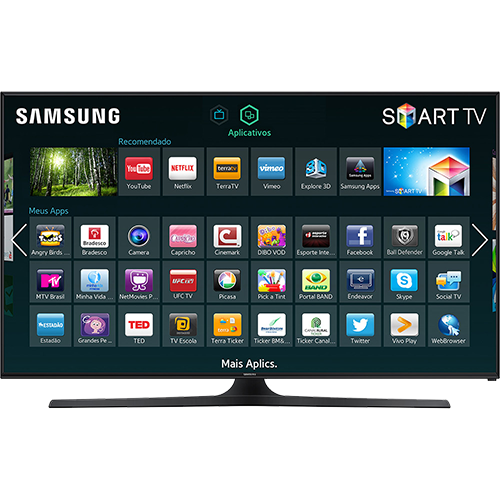 Smart TV LED 50" Samsung 50J5300 Full HD com Conversor Digital 2 HDMI 2 USB Wi-FI 120Hz