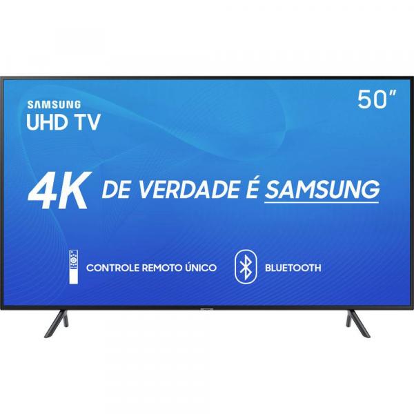 Smart Tv Led 50" Samsung 50ru7100 Ultra Hd 4k com Conversor Digital 3 Hdmi 2 Usb Wi-fi Visual Livre de Cabos Controle Remoto Único e Bluetooth