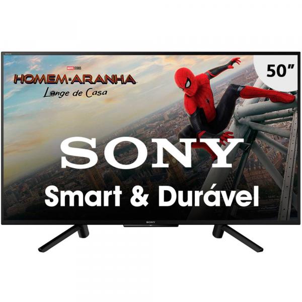 Smart Tv Led 50" Sony Kdl-50w665f Full Hd com Conversor Digital 2 Hdmi 2 Usb Wi-fi 60hz - Preta