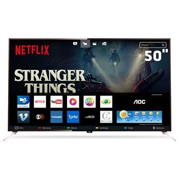 Smart TV LED 50" UHD 4K AOC LE50U7970 com Wi-Fi, App Gallery, Botão Netflix, Digital Noise Reduction, HDMI e USB