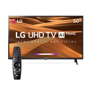 Smart TV LED 50" UHD 4K LG 50UM7360PSA ThinQ AI Inteligência Artificial com IoT, HDR Ativo, WebOS 4.5, DTS Virtual X, Controle Smart Magic e Bluetooth
