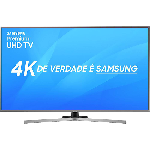 Smart TV LED 50" UHD Samsung 50NU7400 Ultra HD 4k com Conversor Digital 3 HDMI 2 USB Wi-Fi Visual Livre de Cabos Controle Remoto Único HDR Premium Bixby