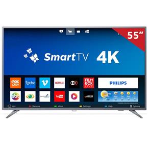 Smart TV LED 55" 55PUG6513 Philips, 4K HDMI USB com Sistema SAPHI e Wi-Fi Integrado