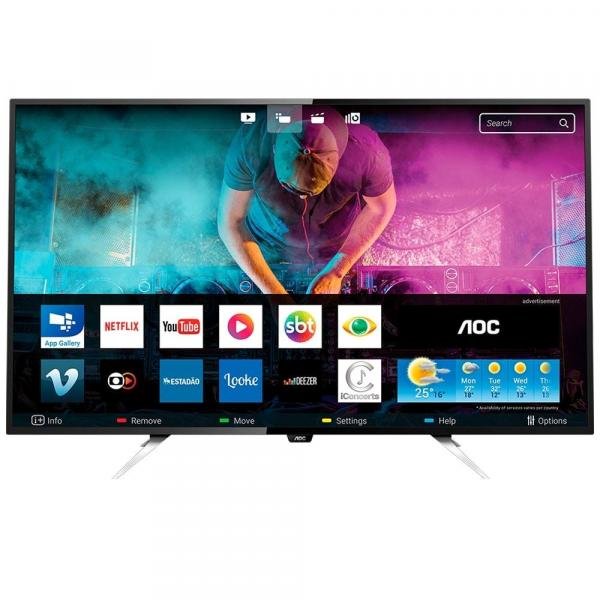 Smart TV LED 55" AOC LE55U7970 4K Ultra HD, Wi-Fi 2 USB 4 HDMI