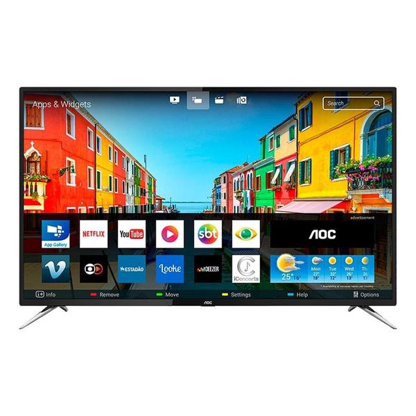 Smart TV LED 55" AOC LE55U7970S, 4K Ultra HD, Wi-Fi, 2 USB, 4 HDMI, Sleep Timer, 60Hz