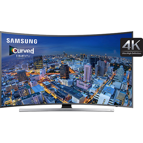 Smart TV LED 55" Curva Samsung UN55JU7500GXZD Ultra HD 4K com Conversor Digital 4 HDMI 3 USB Wi-Fi 1200Hz CMR