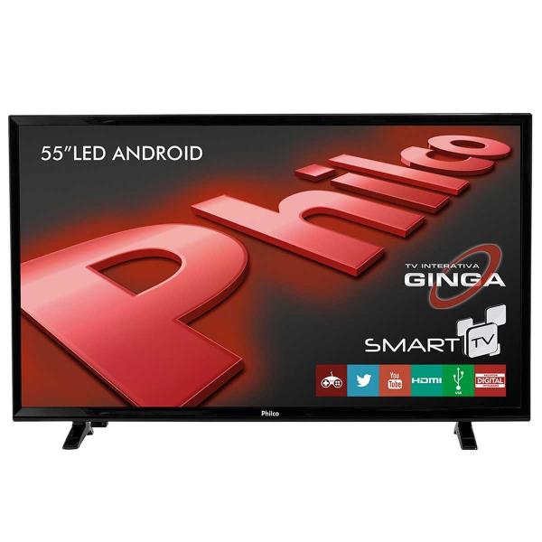 Smart TV LED 55" Full HD Android com USB/HDMI Philco