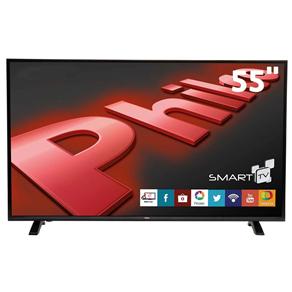 Smart TV LED 55" Full HD Philco PH55E30DSGW com Conversor Digital, Midiacast, Wireless Integrado, Entradas HDMI e Entrada USB