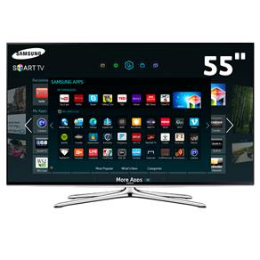 Smart TV LED 55” Full HD Samsung UN55H6300 com 240Hz Clear Motion Rate, Wi-Fi e Conversor Digital