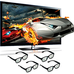 Smart TV LED 55" LG 55LW6500 Full HD - 4 HDMI 2 USB DTV 1020Hz 4 Óculos