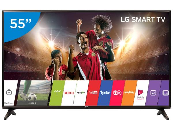 Smart TV LED 55” LG Full HD 55LJ5550 WebOS - Conversor Digital Wi-Fi 2 HDMI 1 USB