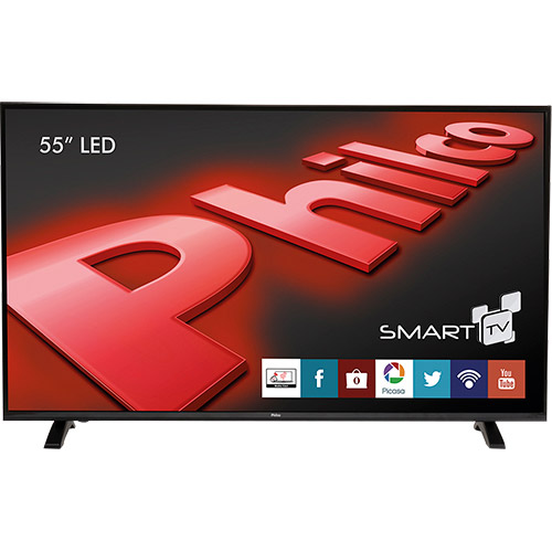 Smart TV LED 55 Philco PH55E30DSGW Full HD com Conversor Digital 3 HDMI 1 USB Wi-Fi 60Hz