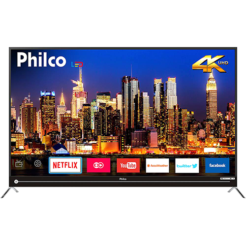 Tudo sobre 'Smart TV LED 55" Philco PTV55G50SN Ultra HD 4k com Conversor Digital 3 HDMI 2 USB Wi-Fi Soundbar Embutido 60Hz Preta'
