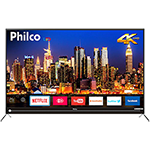 Smart TV LED 55" Philco PTV55G50SN Ultra HD 4k com Conversor Digital 3 HDMI 2 USB Wi-Fi Soundbar Embutido 60Hz Preta