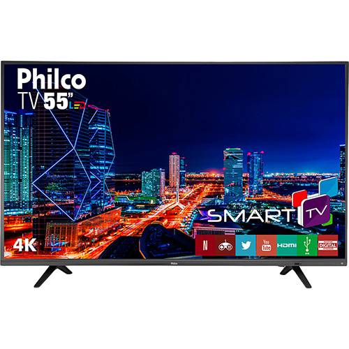Tudo sobre 'Smart TV LED 55" Philco PTV55U21DSWNT UHD 4K com Conversor Digital 3 HDMI 2 USB Wi-Fi Netflix - Titânio'
