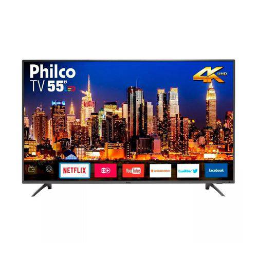 Smart Tv Led 55 Polegadas Philco Ptv55f61snt HD 4k 3 Hdmi 2 USB Netflix Bivolt