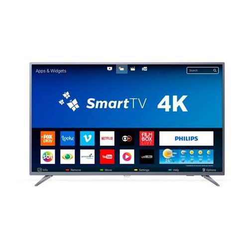 Smart Tv Led 55 Polegadas Philips 55Pug6513 4K Usb 3 Hdmi