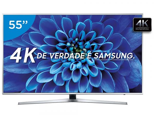 Smart TV LED 55” Samsung 4K Ultra HD 55KU6400 - Conversor Digital 3 HDMI 2 USB Wi-Fi
