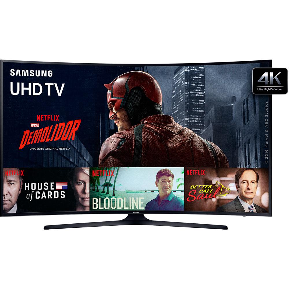 Smart TV LED 55" Samsung 55KU6300 Ultra HD 4K Curva 3 HDMI 2 USB