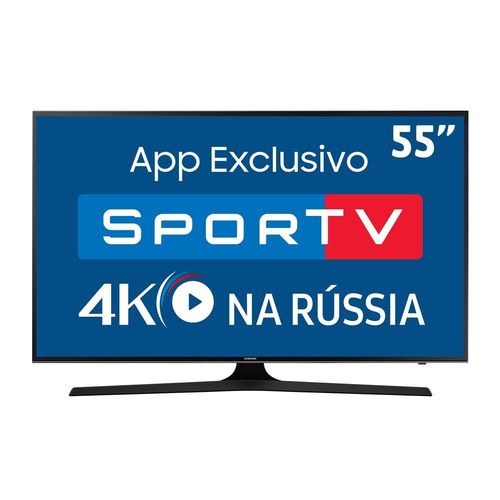 Smart TV LED 55" Samsung 55MU6100, Ultra HD 4K, Steam Link, 3 HDMI, 2 USB