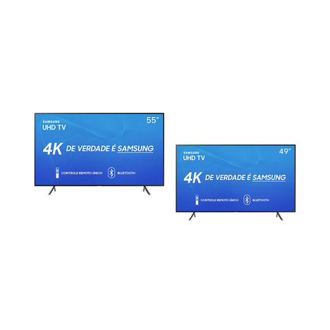 Smart Tv Led 55" Samsung Ru7100 Ultra Hd 4K + Smart Tv Led 49" Samsung Ru7100 Ultra Hd 4K