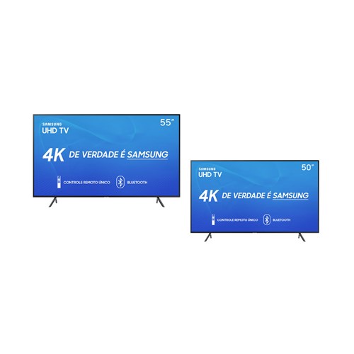 Smart Tv Led 55" Samsung Ru7100 Ultra Hd 4K + Smart Tv Led 50" Samsung Ru7100 Ultra Hd 4K