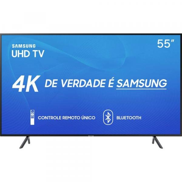 Smart TV LED 55" Samsung 55RU7100 Ultra HD 4K com Conversor Digital 3 HDMI 2 USB Wi-Fi